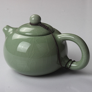 哥窑冰裂纹西施陶瓷茶壶单壶个家用客厅泡，茶壶泡茶器创意复古中式