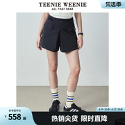 TeenieWeenie小熊2024年夏季高腰裙裤短裤休闲裤韩版时尚女裤