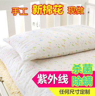 新疆天然棉花枕头芯枕芯儿童学生，单双人(单双人，)枕头成人护颈纯棉花填充