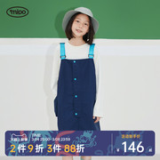miposs24春装儿童背带，连衣裙2024春秋，款女童裙子基础百搭