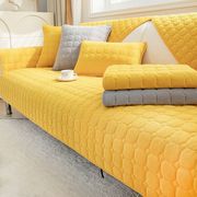 灯芯绒沙发垫四季通用纯色高档客厅，沙发简约现代防滑套罩靠背盖布