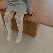 韩版春夏季女童加厚纯色镂空连裤袜美拉德儿童 连裤-复古移圈