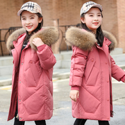 2023儿童羽绒服女童，中长款中大童洋气加厚冬季外套童装亲子装