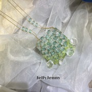 jellyjenny重工手工自制仙女，水晶玻璃链条串珠，编织包包斜挎迷你包
