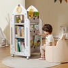 儿童书架收纳架旋转一体，落地稳固书柜置物架，玩具盒宝宝绘本架实用