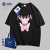 NASA联名2024夏季卡通男女同款潮牌纯棉T恤短袖