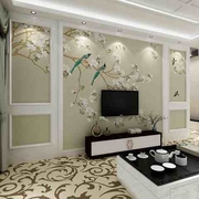 现代新中式壁纸壁画，无纺布墙纸客厅卧室，电视背景墙壁纸花鸟墙布
