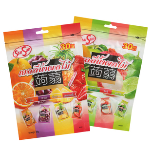 泰国starsun蒟蒻果冻什锦水果汁可吸葡萄草莓儿童，进口小零食30枚