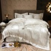 60s丝棉贡缎提花全棉宽边刺绣被套床上用品，欧式奢华床单式四件套