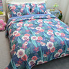 花朵双人韩式纯棉床盖绗缝被，三件套全棉衍缝被夹棉床单不跑床床罩
