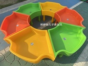 幼儿园沙水桌儿童乐园沙滩，戏水玩具塑料沙水盘扇形组合游戏桌沙池