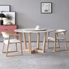 大理石圆桌现代简约家用小户型，圆形桌椅组合饭桌，北欧实木圆餐桌