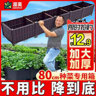 种植箱家庭阳台蔬菜专用菜盆种菜神器，楼顶长方形塑料花盆特大花箱