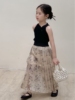 鲍小鱼2023夏季亲子母女童装中国风水墨千字马面裙半身裙汉服