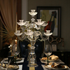 欧式水晶烛台玻璃婚庆婚礼，烛台家用浪漫烛光晚餐，台灯北欧装饰摆件