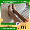 日本直邮miniministore女鞋长靴棕色潮流厚底长筒靴豹纹短靴