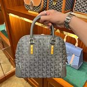 Goyard/戈雅女包Vendome迷你贝壳包mini手提包黑棕单肩斜挎狗牙包