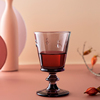 法国进口无铅玻璃酒具水杯，红酒杯果汁杯杯，彩色冷饮杯蜜蜂浮雕图案