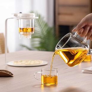 茶壶泡茶家用滤自动茶具套茶水分离UHN过玻璃耐高温飘逸杯泡装带