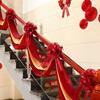 结婚楼梯扶纱幔装饰用品浪漫拉花，婚礼婚房布置气球