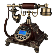 欧式复古电话机座机家用仿古电话机时尚创意老式转盘办公无线插卡