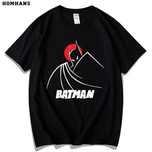 红韩蝙蝠侠大战超人电影 BATMAN V SUPERMAN纯棉短袖T恤男装