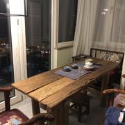 老门板门板老榆木门板风化木板吧台桌面餐桌实木旧茶桌复古桌子
