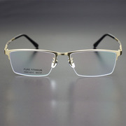 精工品质眼镜框男士近视可配有度数，镜片半框纯钛镜架超轻大脸钛金