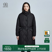 可隆保暖棉服女运动户外腰带收腰显瘦长外套款KOLONSPORT韩国