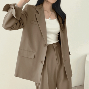 韩系西装外套女士2024春季高级感气质宽松时尚，休闲小西服上衣