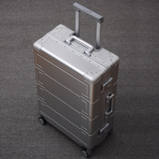 德国全铝镁合金行李箱万向轮，男学生旅行箱，金属铝框拉杆箱女登