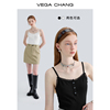 vegachang吊带衫，女2024年春季气质蕾丝花边，针织背心内搭上衣