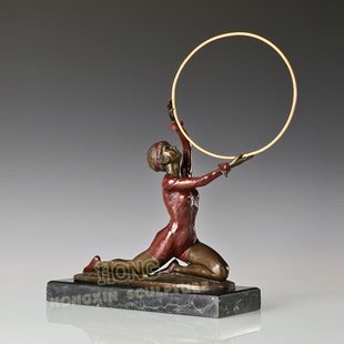 铜雕塑女子体操EP315315B欧式人物工艺饰品酒店书房家居桌面摆件