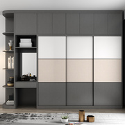 实木多层板定制衣柜自由组合卧室推拉门现代简约整体衣柜全屋
