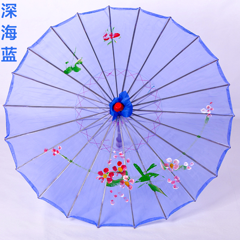 古典傣族娟丝透明工艺道具油纸伞成人舞台演出舞蹈伞走秀跳舞花伞