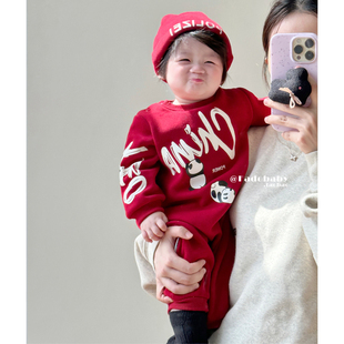 2024秋冬装韩版婴儿可爱熊猫加绒连体衣男女，宝宝加厚保暖爬服送帽