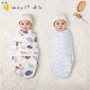 婴儿睡袋春秋款一体式新生，秋冬款包巾被防惊跳襁褓，宝宝抱被初生防
