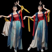 2022西域敦煌飞天汉服女异域风情演出服中国风古风女装舞蹈服