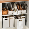 厨房收纳盒厨具锅具高款窄长型柜子夹缝斜口橱柜储物箱整理筐神器