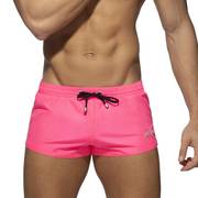 男士夏季健身短裤跑步运动三分裤游泳沙滩裤，男粉色性感泳裤男潮