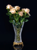 欧式餐桌水培花瓶客厅，插花铜配水晶玻璃创意干花，水养小花插花器