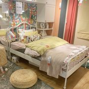 IKEA宜家萨格斯图阿床架单人床铁艺床架镂空靠背主卧欧式儿童床