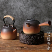 超越会生锈的铁壶台湾陶瓷，柴烧竹梁电陶炉，茶壶煮水陶壶烧水壶三界