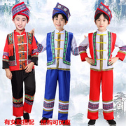 广西少数民族服装儿童壮族三月三服装男童演出服服饰瑶族彝族服饰