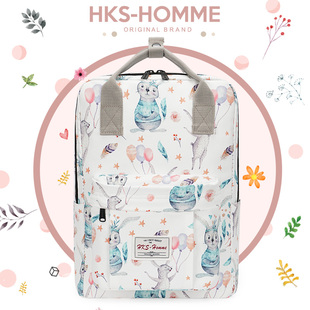 HKS－HOMME可爱双肩包女士笔记本电脑背包大学生书包女生高中旅行