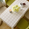 蕾丝桌布餐桌布针织长方形，镂空白色茶几，刺绣布艺欧式床头盖布桌垫