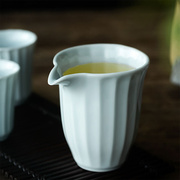 日本进口舍米蓝美浓烧手工制作温润茶具青白瓷玉兰茶杯公道杯口杯