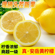 四川安岳黄柠檬12枚装90-110g当季新鲜水果泡饮薄皮香水鲜甜