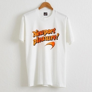 哆啦o梦的口袋  好物集市 街头风简约橙色英文OS大版宽松短袖T恤