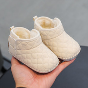 冬季婴儿棉鞋一岁男女宝宝学步鞋软底雪地靴6一12个月婴幼儿鞋子9